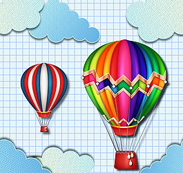 彩色熱氣球