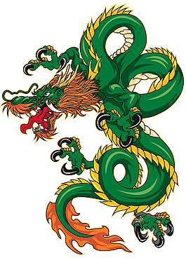 中國龍卡通矢量素材