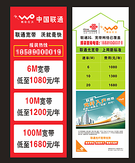 聯通X展架圖片