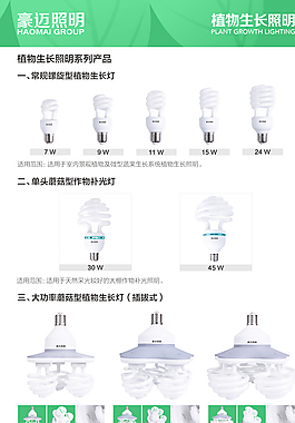 豪邁大棚補光燈宣傳單頁圖片