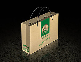 绿色食品牛皮纸环保手提袋设计效果