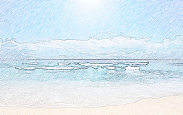海灘素描