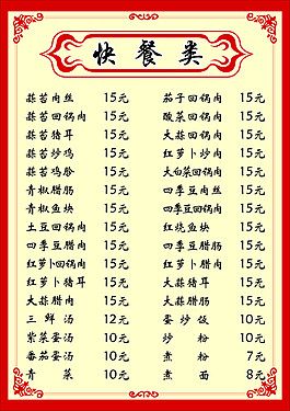 菜单矢量图下载