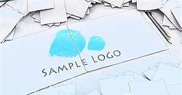 卡通畫板logo演繹動畫AE模板.