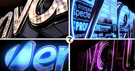 LED閃亮Logo標(biāo)志演繹AE模板