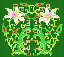 古典花紋psd素材