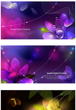 美輪美奐植物花紋背景