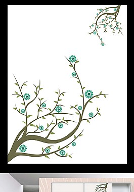抽象爱情树移门花门