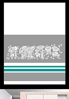 民族花纹移门图案