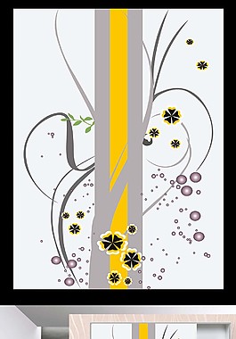 皇室飞花线条移门