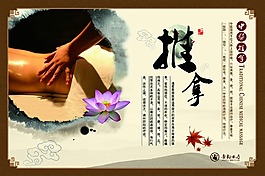 健康養生中醫推拿海報psd設計素材