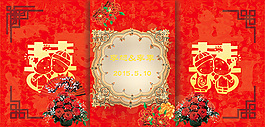 中式傳統(tǒng)紅色婚禮背景圖片