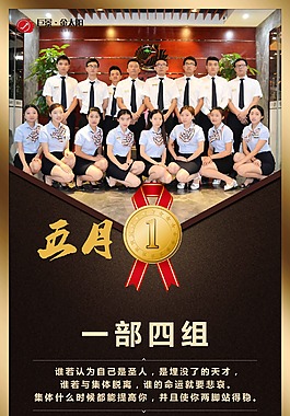 團隊業績展示海報