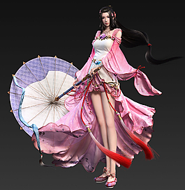 游戲美女原畫
