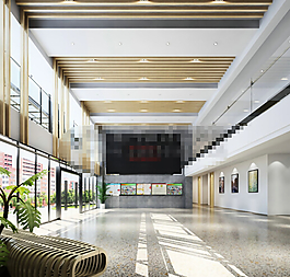 辦公空間場景設計效果圖