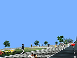 馬路景觀圖片