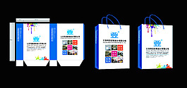 裝飾設(shè)計(jì)公司手提袋展開(kāi)圖高清PSD素材