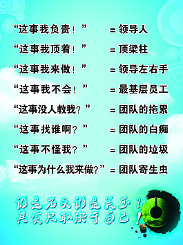 團隊標語海報