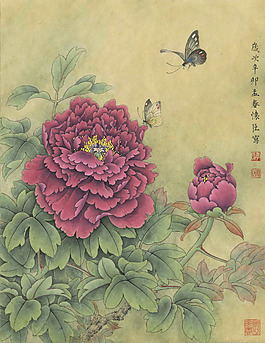 李懷臣工筆牡丹高清圖