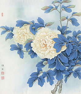 李懷臣工筆牡丹高清圖