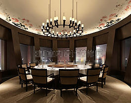 酒店賓館大堂大廳3dmax模型下載