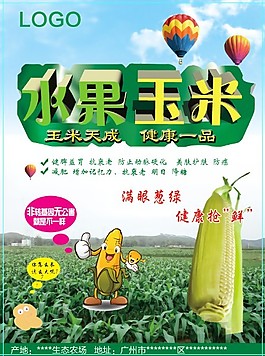 水果玉米宣傳海報