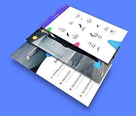 3d 透視展示app gui 界面的模板