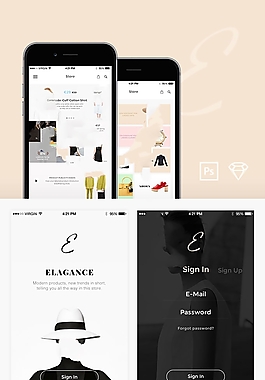 高大上的電商App IOS版UI設計素材
