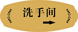 洗手間指示牌