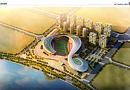 體育中心鳥瞰圖圖片