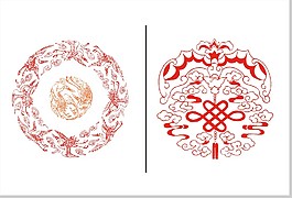 圓形吉祥紋樣矢量素材