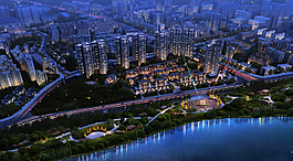 夜景鳥瞰效果圖圖片