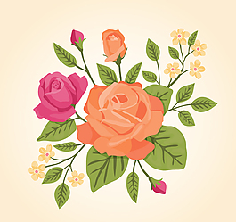 復(fù)古玫瑰花