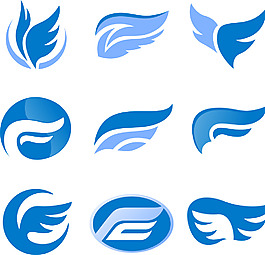藍色翅膀飛翔LOGO