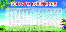 2015年工作目標(biāo)和任務(wù)展板圖片
