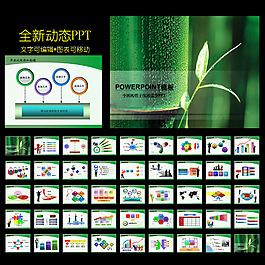 綠色竹子中國風(fēng)PPT模板