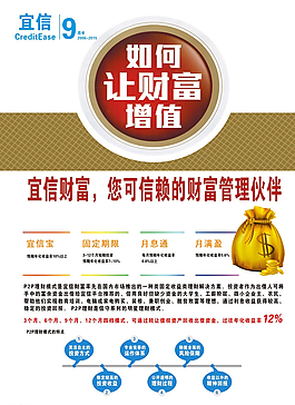 宜信9周年 理財宣傳單彩頁 財圖片