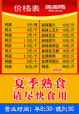 周黑鴨價格卡