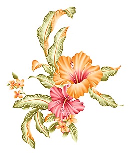 裝飾手繪鮮花