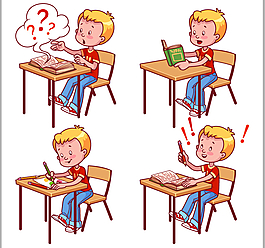 男孩學習