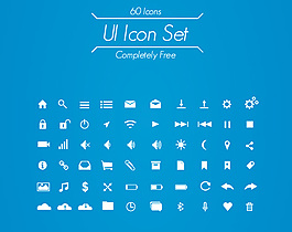 60個手機常用的UI ICON 小圖標下載