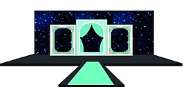 TF藍鏤空星空布