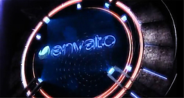 未來科技扭曲特效的ae模板片頭logo