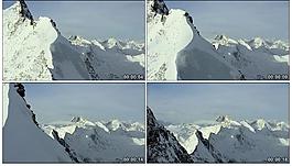 航拍雪山實拍視頻