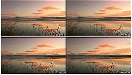 夕陽(yáng)下的自然風(fēng)光實(shí)拍視頻