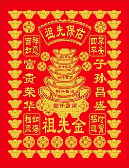 祖先保佑燒紙