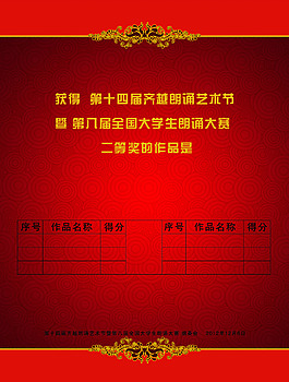 評分表請帖請柬psd源文件