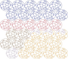 彩色花纹