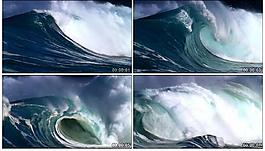 大海巨浪浪花高清实拍视频素材