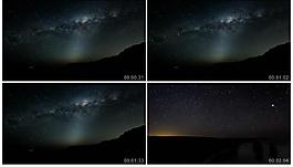 海洋夜晚的星空視頻素材